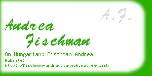 andrea fischman business card